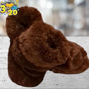 Warmies brown plush boots one size microwaveable